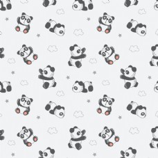 无缝花纹 卡通熊猫