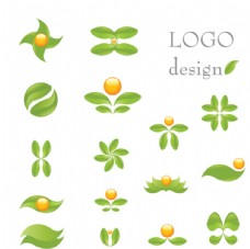 绿叶主题logo模板