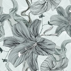 图片素材复古色调植物花朵底纹