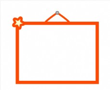 橙色方框简单背景