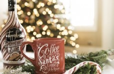 咖啡杯圣诞摆设圣诞节