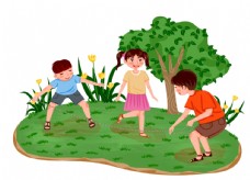 游戏儿童儿童跳绳游戏人物元素