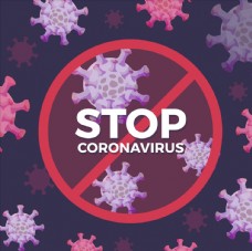 手绘阻止新型冠状病毒海报