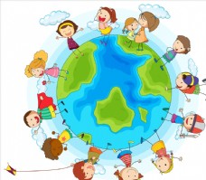 儿童卡通保护地球
