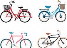 自行车运动运动单车健身自行车矢量素材