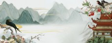 淘宝背景淘宝天猫复古中国风海报背景素材