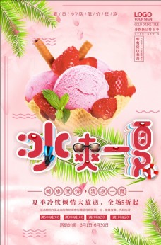 冰淇淋介绍 冰激凌 冰淇淋展板