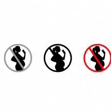 酒标志孕妇禁止饮酒图标