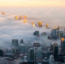城市云层大楼建筑天空背景素材