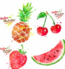 卡通菠萝水果海报
