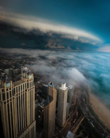 城市天空云层建筑背景素材