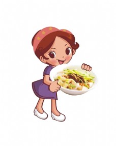 麻酱凉皮面皮矢量图素材