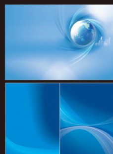 蓝色科技背景画册封面画册背景蓝色海报