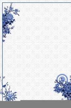 中国风设计青花瓷背景