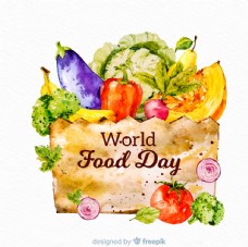 粮食蔬菜彩绘世界粮食日蔬菜水果