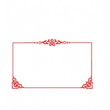 欧式边框红色边框中式边框花纹古典边框