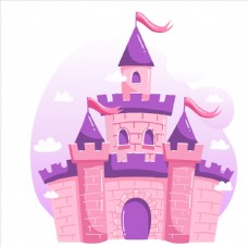 花草卡通城堡