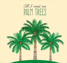 树木夏季棕榈树椰子树素材