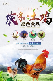 鸡米花农家土鸡海报