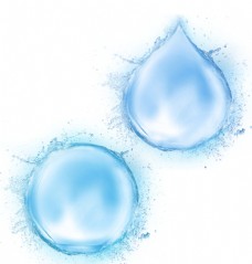 水珠素材PNG透明水滴漂浮水形状液体