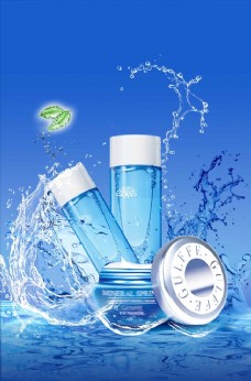 水产品美白护肤补水新产品海报