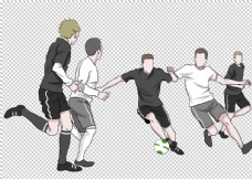竞技比赛足球比赛竞技插画卡通人物素材