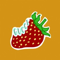 草莓 卡通 水果 矢量 大牌
