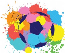 足球  彩色  彩绘足球  球