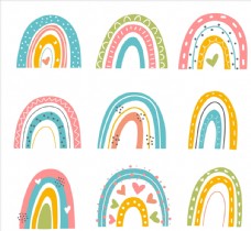 设计字母抽象彩虹