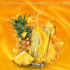 橙汁海报菠萝汁