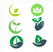 绿色叶子环境保护logo