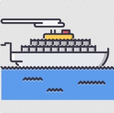轮船大海