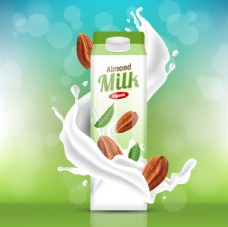 坚果牛奶饮料海报