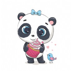 儿童Q版大熊猫