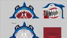 海洋馆鲨鱼合影框