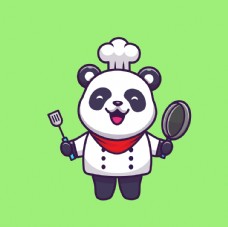 餐厅厨师熊猫