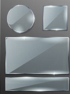 挂画透明玻璃钢化玻璃矢量素材
