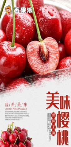 樱桃展架水果海报