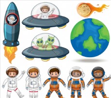 儿童卡通宇航员