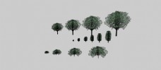 树丛skp模型
