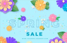 spring花朵海报