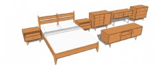 木床skp模型
